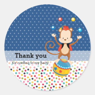 Circus * kies achtergrondkleur ronde sticker