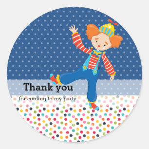 Circus * kies achtergrondkleur ronde sticker