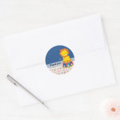 Circus * kies achtergrondkleur ronde sticker (Envelop)