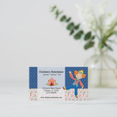 Circus * kies achtergrondkleur visitekaartje (Staand voorkant)