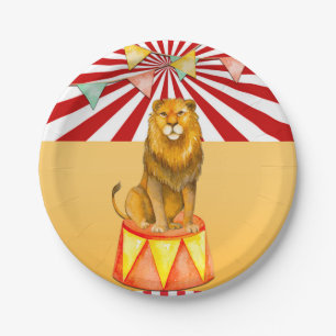 Circus Leeuw Kermis Baby Shower Verjaardagsfeestje Papieren Bordje
