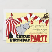 Circus leuk verjaardagsfeestje kaart (Voorkant)