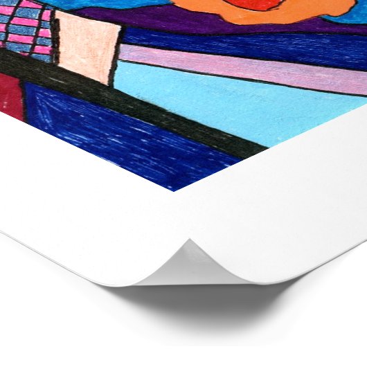 Circus Lion Abstract Poster (Hoek)