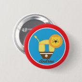 Circus Lion Birthday Button (Voorkant /achterkant)
