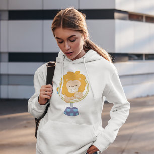 Circus Lion springt door een hoop Hoodie