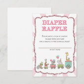 Circus Luier Raffle Tickets Informatiekaartje (Voorkant / Achterkant)