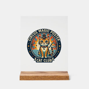Circus Magie Poster Kat Cute Kitty Ontwerp - Circu
