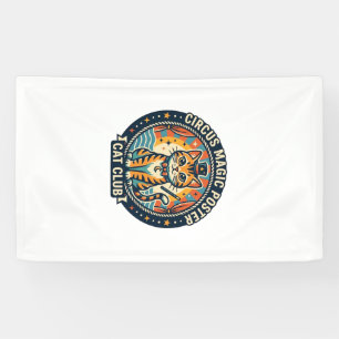 Circus Magie Poster Kat Cute Kitty Ontwerp - Circu Spandoek
