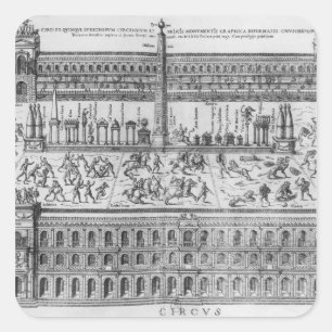 Circus Maximus in Rome, c.1600 Vierkante Sticker
