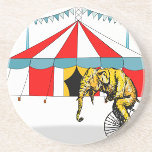 Circus memorabilia in herinnering brengen aan Circ Zandsteen Onderzetter