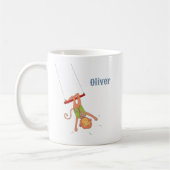 Circus Monkey Acrobat Kid Personalized Mug (Gauche)
