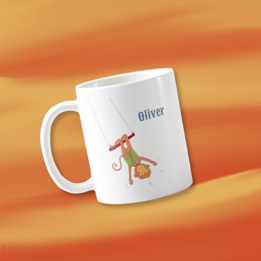 Circus Monkey Acrobat Kid Personalized Mug