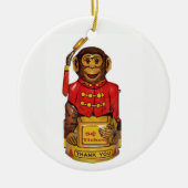 Circus Monkey Keramisch Ornament (Voorkant)