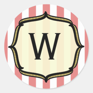 Circus Monogram Sticker