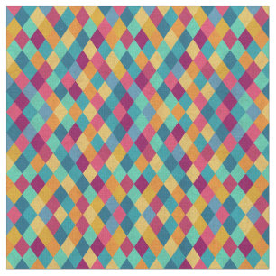 Circus Multicolor Rhombuses Stof