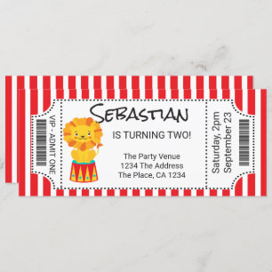 Circus Novelty Ticket, gepersonaliseerd Kaart