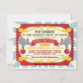 Circus of Carnival Ticket Baby onthult Shower Kaart (Voorkant)