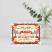 Circus of Carnival Ticket Baby onthult Shower Kaart (Staand voorkant)