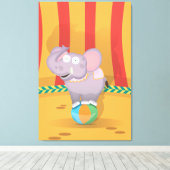 Circus Olifant Canvas Afdruk (Insitu (Houten vloer))