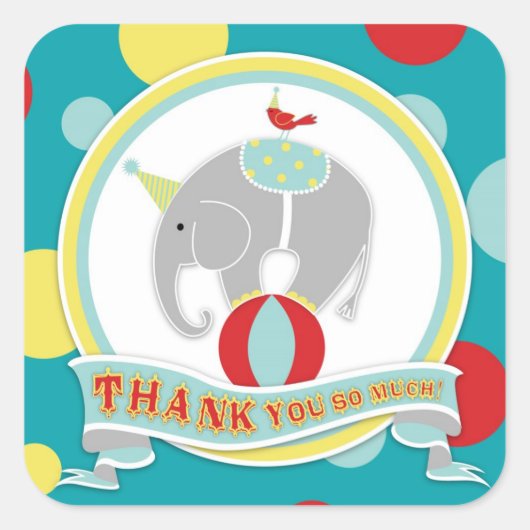 Circus Olifant dank je label (Voorkant)