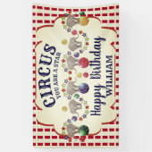  Circus Olifant Verjaardag Spandoek (Verticaal)