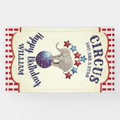 Circus Olifant Verjaardag Spandoek (Horizontaal)