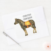 circus optredend zebra vierkante sticker (Envelop)