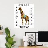  circus optredende giraffe poster (Thuiskantoor)