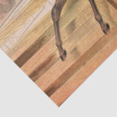 Circus paard en duivel die over een hek vliegen tissuepapier (Detail)