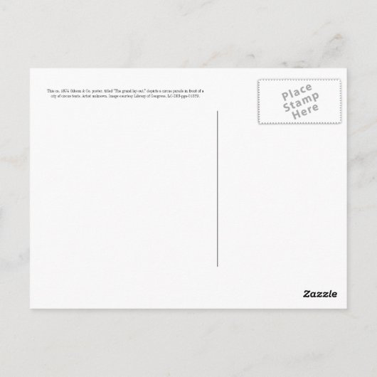 Circus Parade Briefkaart (Achterkant)