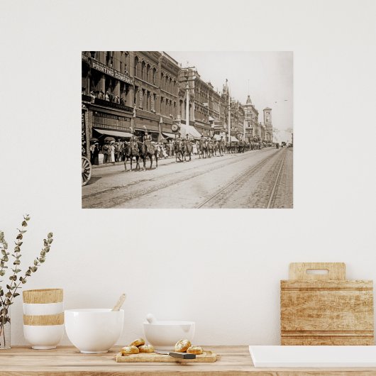 Circus Parade in Tacoma WA rond 1900 Poster (Keuken)