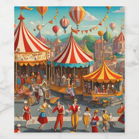 Circus Parade Vin Étiquette (Étiquettes simples)