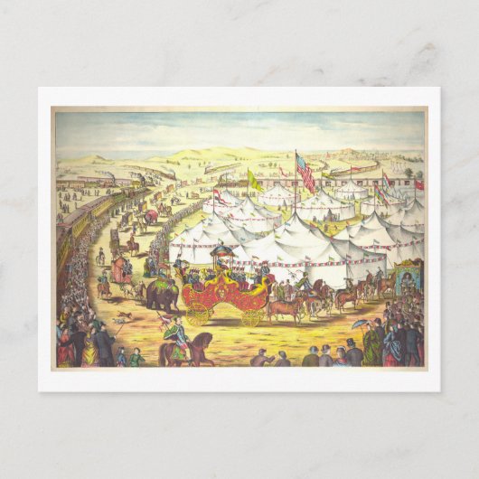 Circus Parade Vintage Poster Briefkaart (Voorkant)