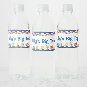 Circus Party Bottle Labels Carnival Birthday Party Waterfles Etiket