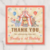 Circus Party Dieren Carnaval Verjaardag Dank u Bedankjes Labels (Voorkant)