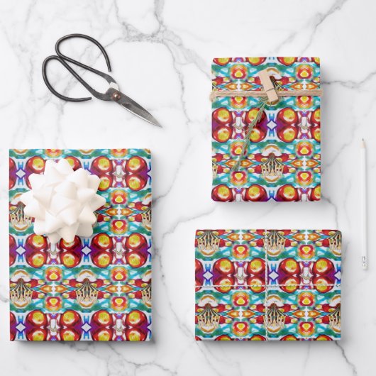 Circus Pattern Inpakpapier Vel (Voorkant)