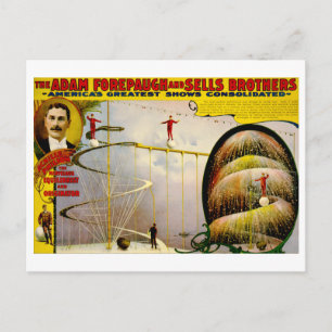 Circus Performance  1899 Poster Briefkaart