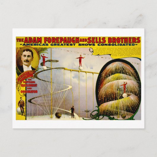 Circus Performance  1899 Poster Briefkaart (Voorkant)