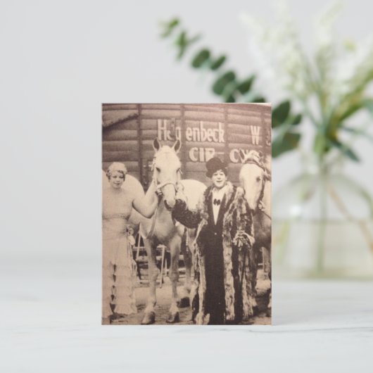 Circus Performance and White Horses Briefkaart (Staand voorkant)