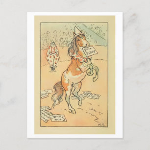 Circus Pony avec cartes Alphabet Carte postale Ret
