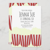 Circus Popcorn carnaval Birthday Uitnodiging (Voorkant / Achterkant)