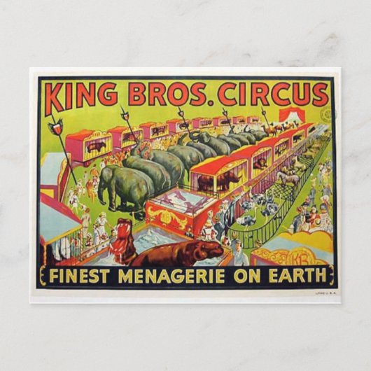 Circus Poster Briefkaart (Voorkant)
