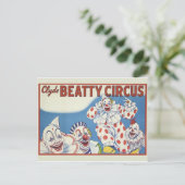 Circus Poster Briefkaart (Staand voorkant)