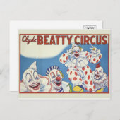 Circus Poster Briefkaart (Voorkant / Achterkant)
