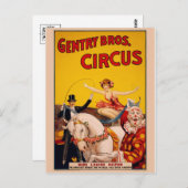 Circus Poster Briefkaart (Voorkant / Achterkant)