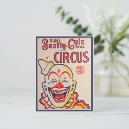 Circus Poster Briefkaart (Staand voorkant)