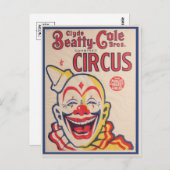 Circus Poster Briefkaart (Voorkant / Achterkant)