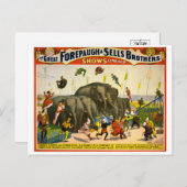 Circus Poster Briefkaart (Voorkant / Achterkant)