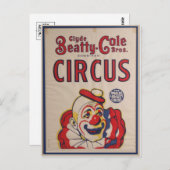 Circus Poster Briefkaart (Voorkant / Achterkant)