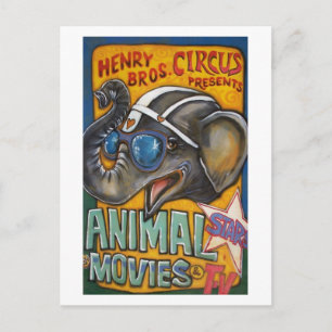 Circus Poster Briefkaarten - Shorty the Elephant